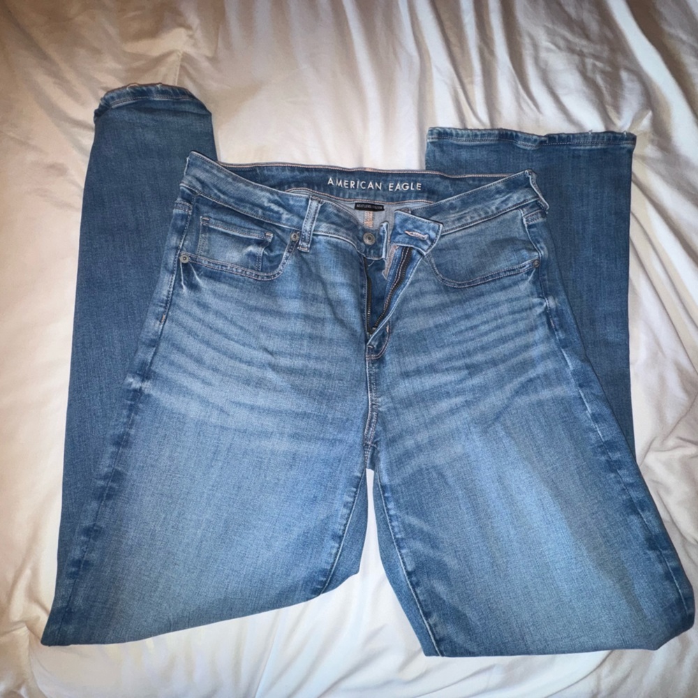 American Eagle Outfitters Kick Bootcut Light Blue Jeans